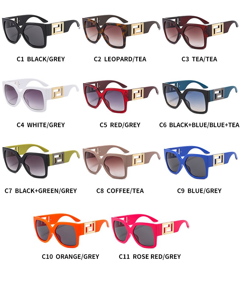 Luxury Leopard Print Sunglasses For Women 2021 New Trendy Black Square Sun Glasses Brand Fashion UV40 Shades Sunglasses