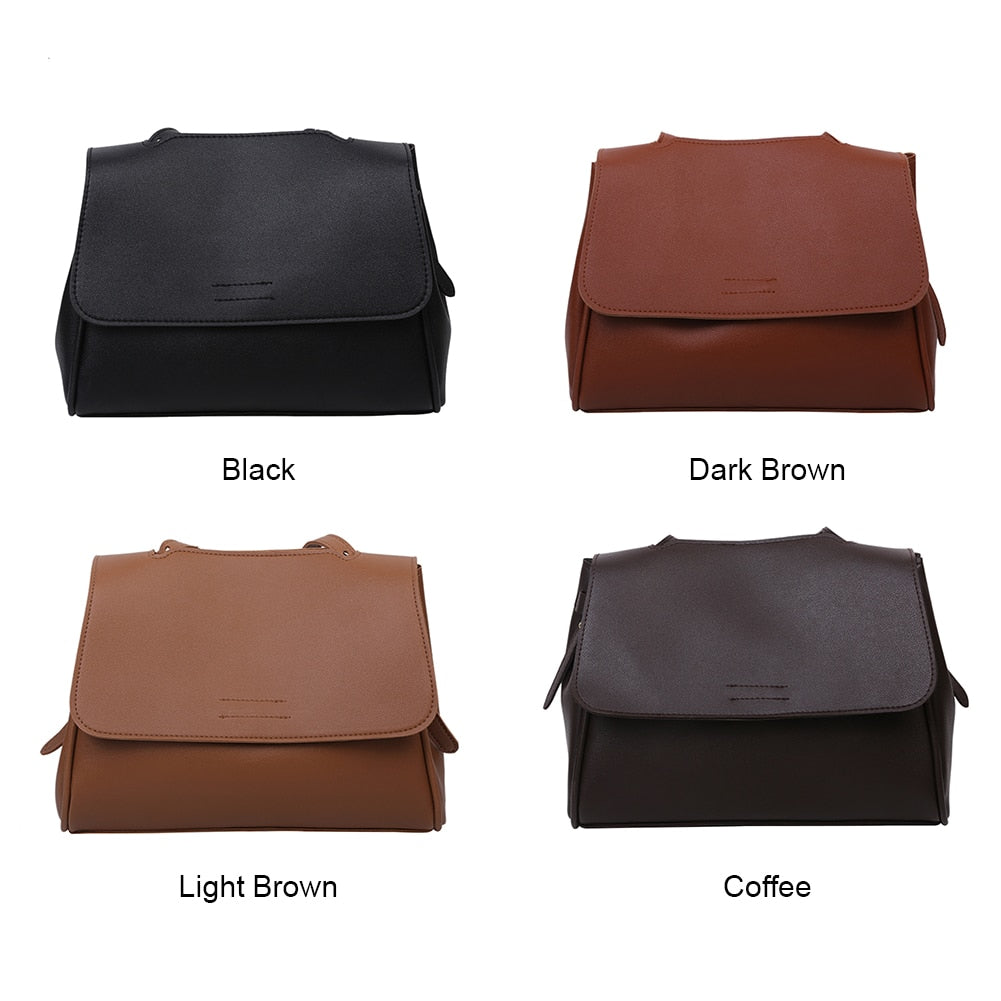 Fashion Exquisite Shopping Bag Vintage PU Leather Crossbody Bag Portable Women Large Capacity Shoulder Handbags