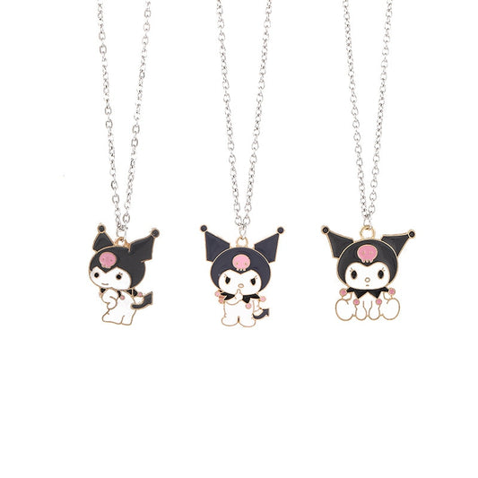 2021 Trendy Cute Little Devil Pendant Necklace Cartoon Bunny Necklace For Women Sweater Decoration Jewelry Gifts Wholesale