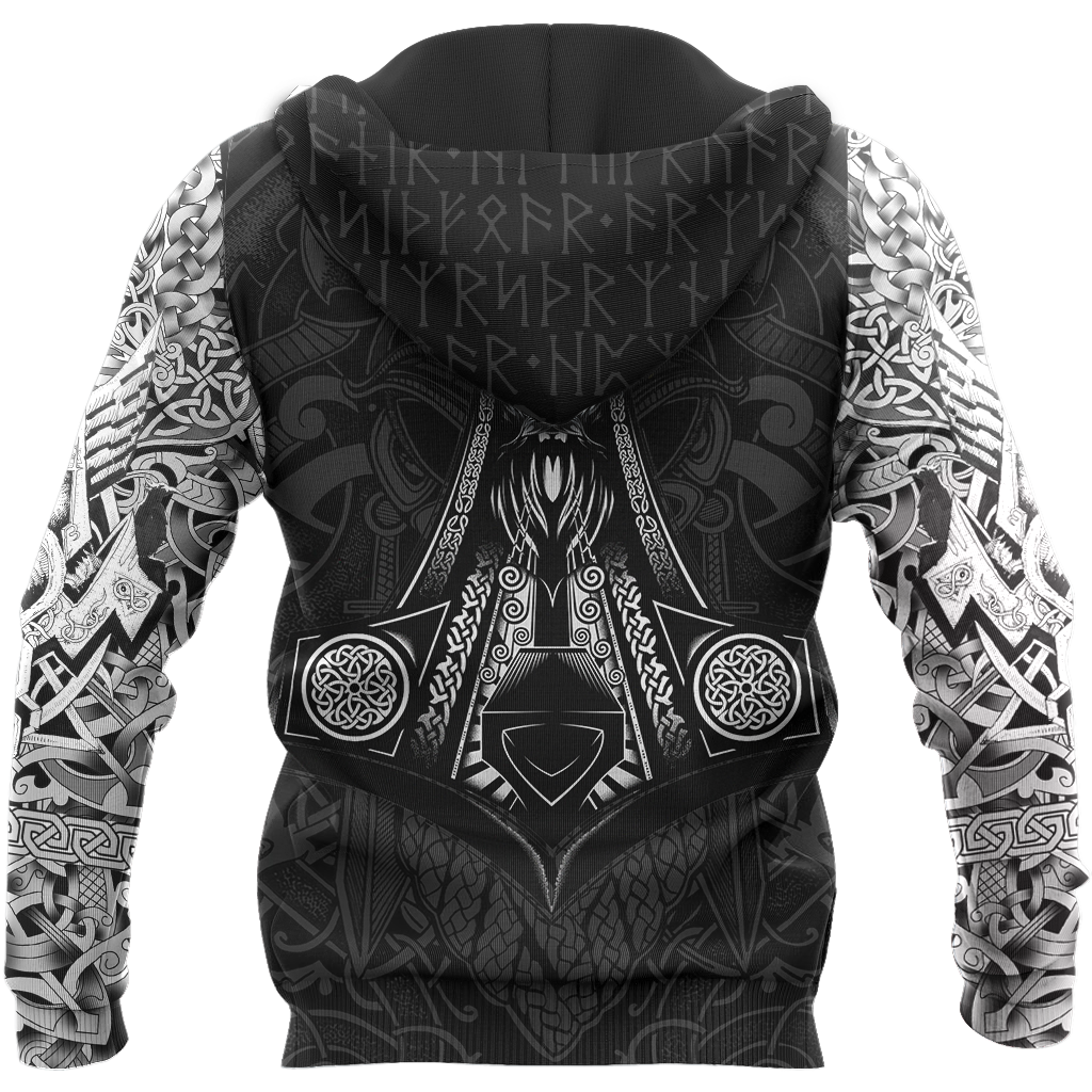 2021 Vikings - Odin Tatoo 3D Printed Mens Hoodie Animal Streetwear Autumn Hooded Sweatshirt Unisex Casual Jacket Tracksuits