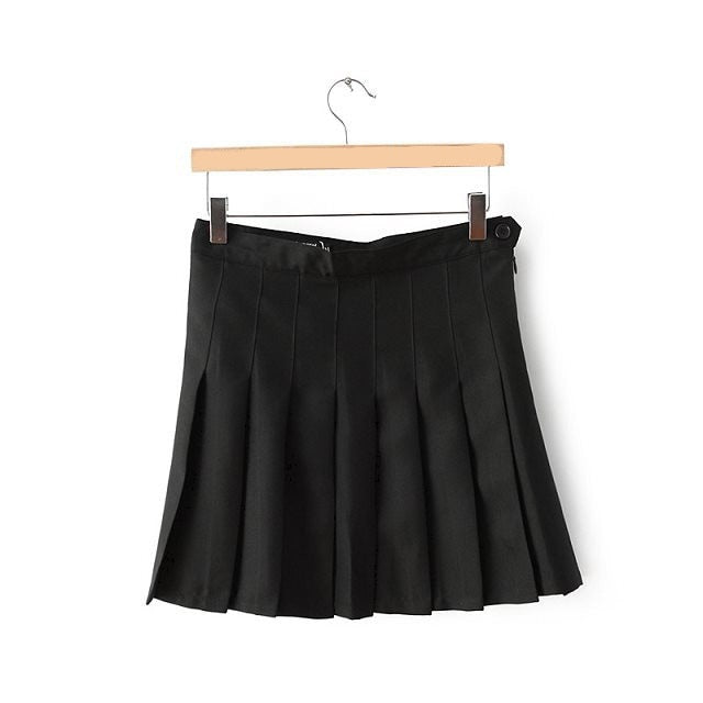Fashion Women Sexy Pleated Mini Skirt School Girl Skater Tennis Skirt High Waist Flared White Red Female Short Summer Skirt