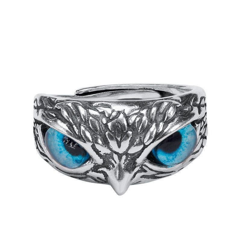 Fashion Charm Vintage Cute Men and Women Simple Design Owl Ring Silver Color Engagement Wedding Rings Jewelry Gifts