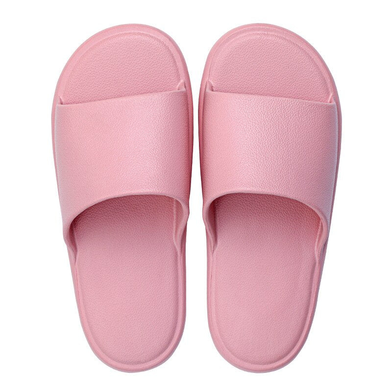 Women Indoor Home Slippers Household Bath Non-Slip Soft Sole Shoes Unisex Family Flat Shoes Summer Flip Flops Slide Sandals