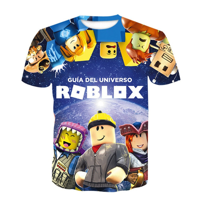 Robloxing Boys And Girls Game T-Shirt, Kawaii Funny 3D Cartoon T-Shirt, Children's Short Sleeve Clothing 3-14t