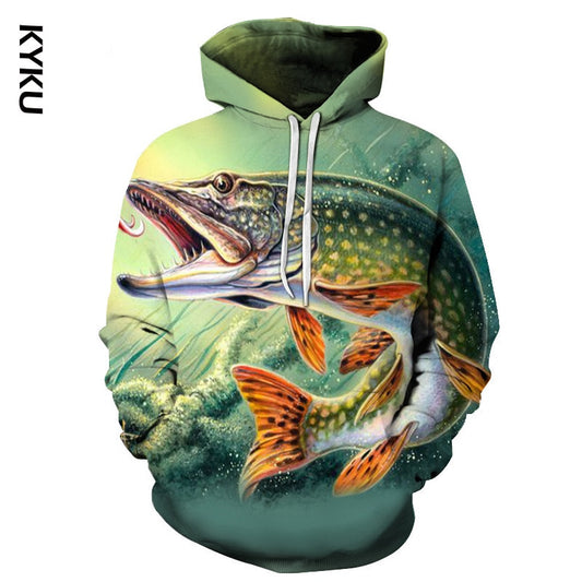 3D Tropical Fish Funny Hoodies For Fishinger Fisherman Men Women Long Sleeve Hoody Sweatshirts Hooded Streetwear Hip Hop Jackets