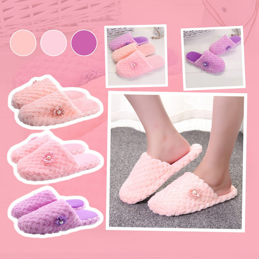 Fashion Solid Color Cotton Slippers Winter Home Indoor Couple Cotton Slippers sandals women 2021 open toe flat