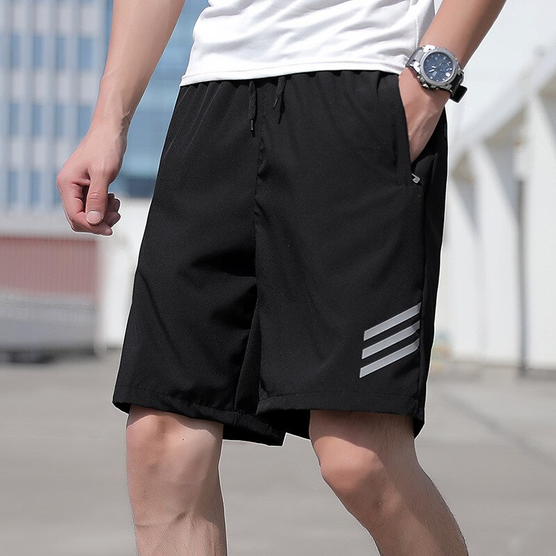2021 Summer Men's Thin Breathable Quick Drying Capris Fashion Classic Youth Sports Casual Pants Big Size Shorts