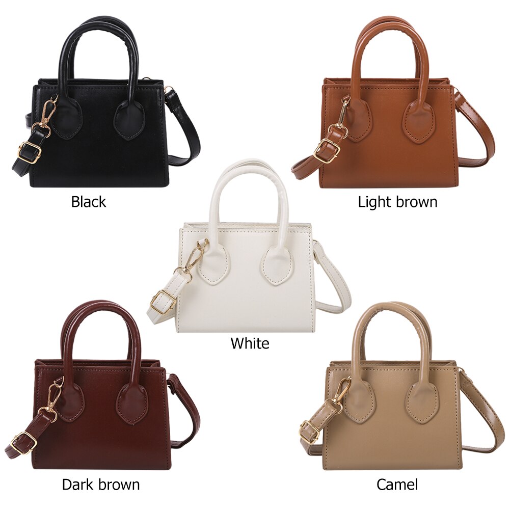Women Solid Crossbody Handbag PU Female Simple Travel Shoulder Top-Handle Bags New Quality Shoulder Bag Women PU Leather