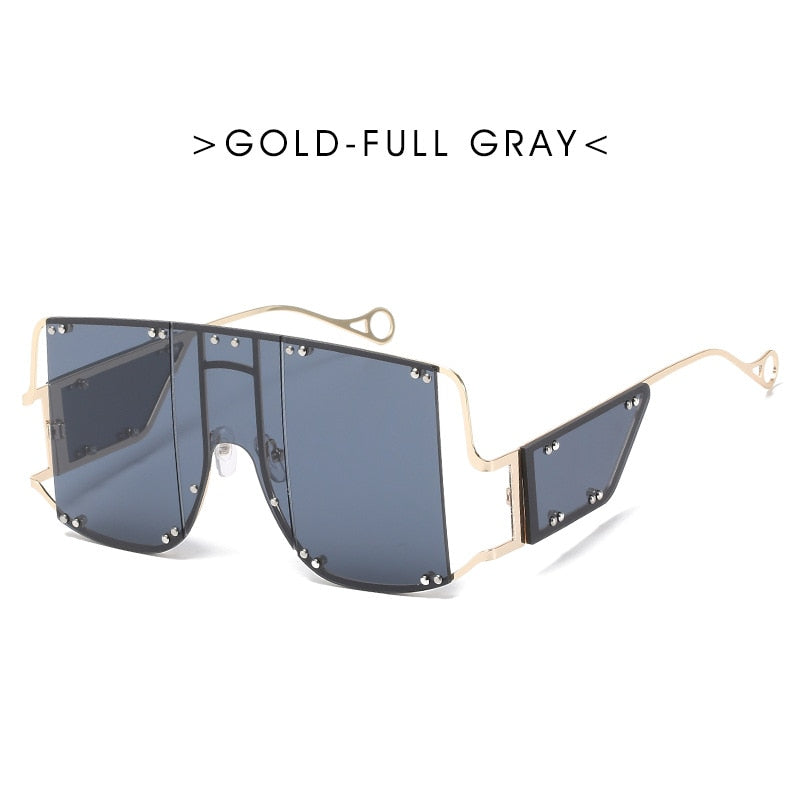2020 Square Sunglasses Women Luxury Vintage Brand Design Sun Glasses Big Frame Mirror Red Purple Eyewear UV400 Goggle Eyewear