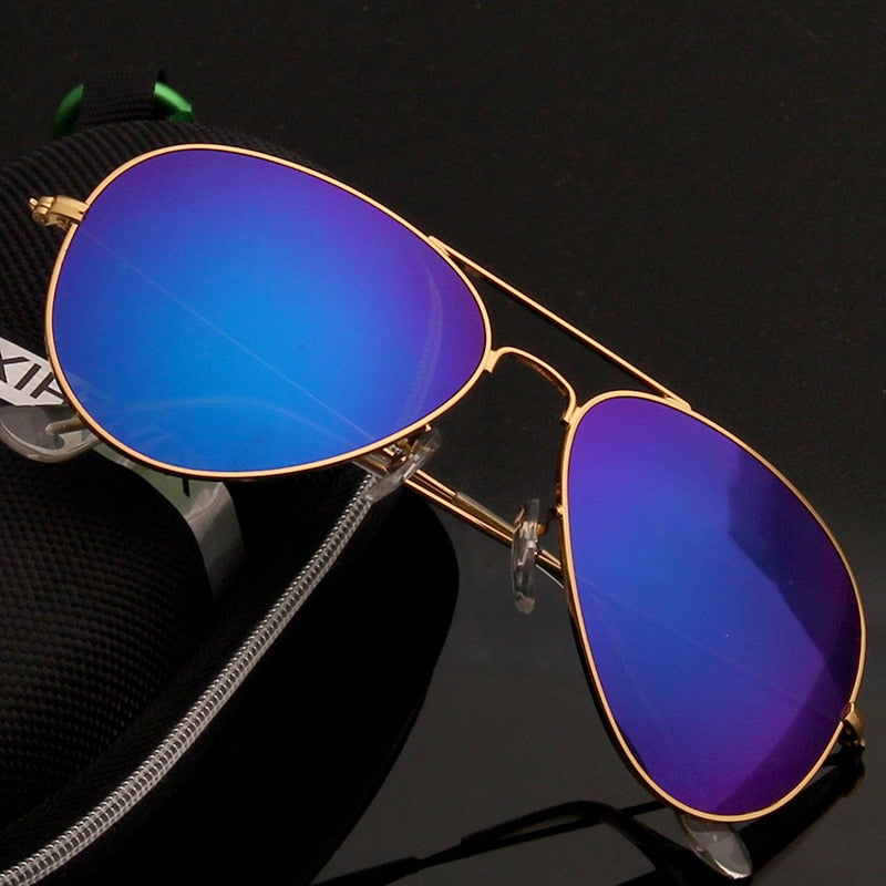 2021 New Double Bridge Aviation Sunglasse Woman Polarized Aviat Alloy Frame Polit Mirror Sun Glasses Male UV400 Eyewear for Men