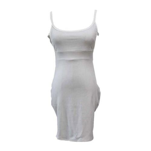 70% Hot Sell Women Sexy Sleeveless Ribbed Hollow out Backless Club Mini Bodycon Sling Dress