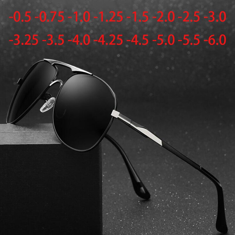 High Grade Oval Prescription Sunglasses Men Polarized Driving Nearsighted Sun Glasses For Female SPH 0 -0.5 -0.75 -1.0 To -6.0