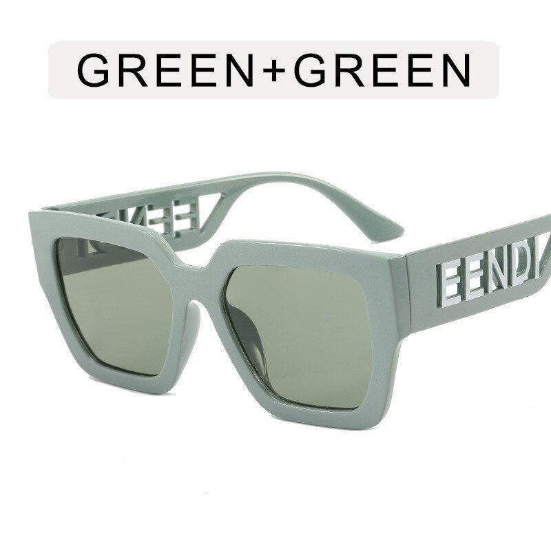Luxury Brand Women's Sunglasses 2021 New Oversized Square Men Sunglass Vintage Hollowed Eyeglass UV400 Trendy Versatile Shades