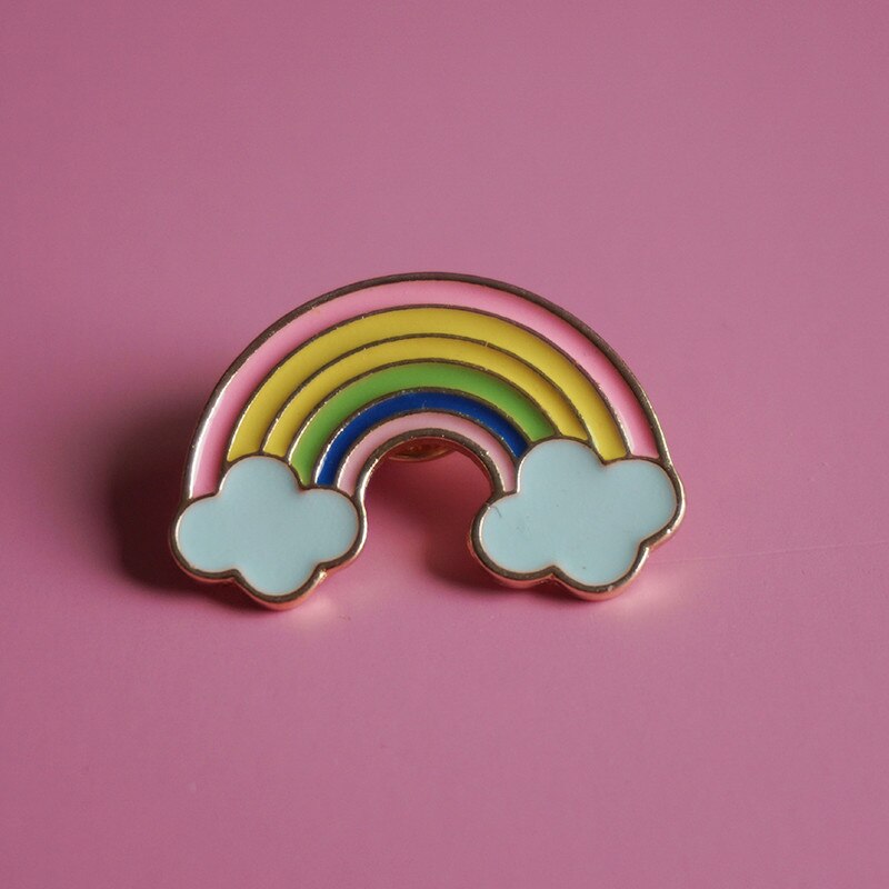 31 Styles Enamel Pins Rainbow Sun Animal Brooch Woman Alloy Badges Collar Lapel Pins Jewelry Gifts For Girl Kids Dropshipping