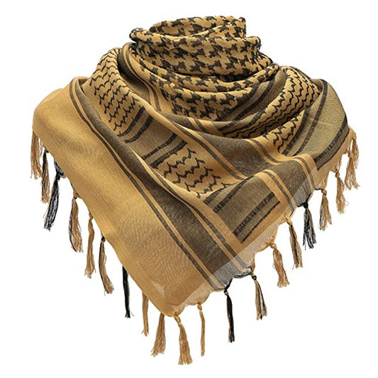 110cm Cotton Scarf Thickened Outdoor Hiking  Military Arab Tactical Desert Scarf Army Shemagh Scarves With Tassel For Men Women