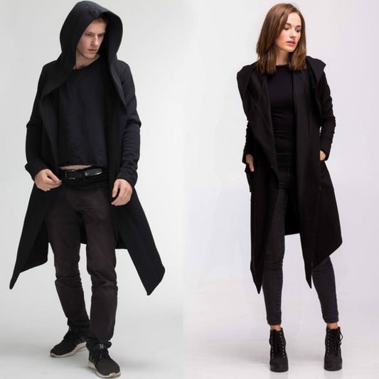 2020 Fashion Men Womens Cardigan Long Jackets Coats Spring Autumn Hooded Cloak Cape Coats Oversize Outwear Unisex Thin
