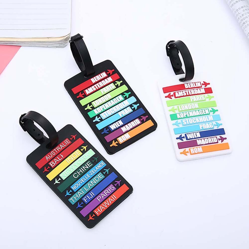 ISKYBOB Suitcase Luggage Portable Tags Identifier Label ID Address Holder Protection Cover Luggage Tag Travel Accessories New