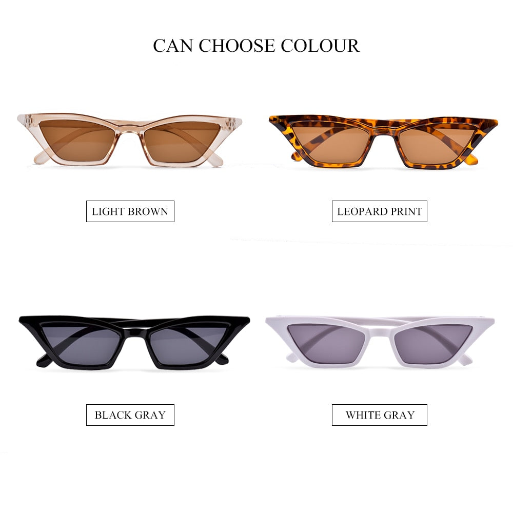 UEESHOP 2021 New Cat Eye Sunglasses Women Brand Design Retro Colorful Transparent Colorful Fashion Cateye Sun Glasses Men