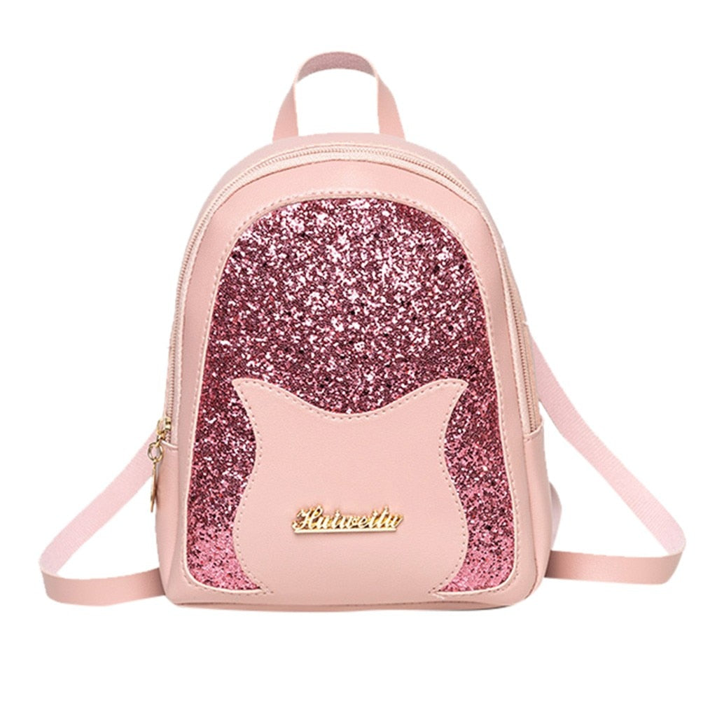 Girl's Small Backpack 2021 Fashion Shining Sequin Shoulder Bag Women Multi-Function Mini Back Pack for Teenage Girls Kids