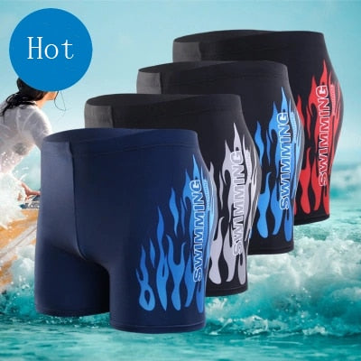Swimwear Men Sexy Fire Burning Briefs zwembroek heren Swimming Suit Trunks Beach Wear Sunga Short de bain homme Sport shorts