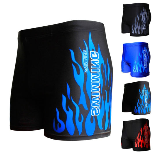 2019 New Flame Pattern Swimwear Men Sexy swimming trunks sunga hot swimsuit mens swim briefs Beach Shorts mayo de praia homens