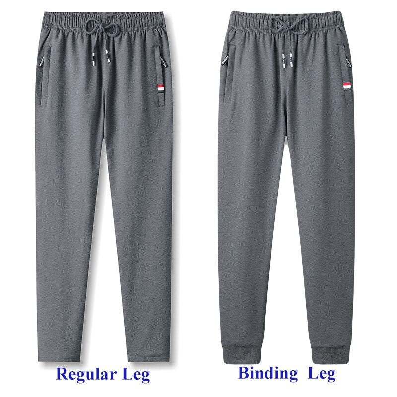 Fleece Trousers Jogging  Hip Hop Streetwear Men 95% Cotton and 5% Spandex  Sportwear Fitness  Sweat Pants Men M-8XL