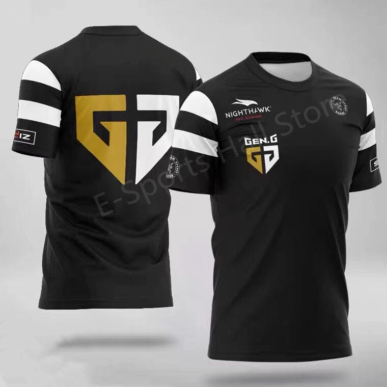 The new GEN.G team uniforms e-sports finals T-shirt LOL CSGO short-sleeved survival league comfortable and breathable pullover