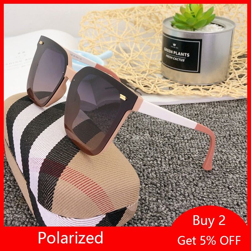 Vintage Pink Gradient Square Women's Sunglasses 2021 Upstyle Female Polarized Sun Glasses Women Driving Anti Glare Glasses UV