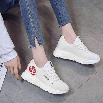 2019 New Women Casual Shoes Fashion Breathable Lightweight Walking Mesh Lace Up Flat Shoes Sneakers Women