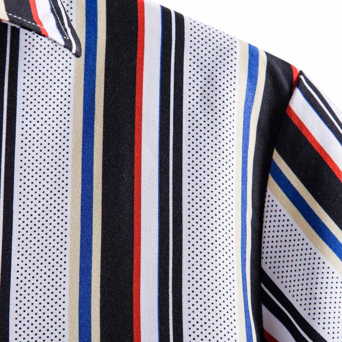 40# Casual Striped Business Shirts Men Turn Down Collar Short Sleeve Vertical Stripes Button Slim Shirt Fashion Men's Tops