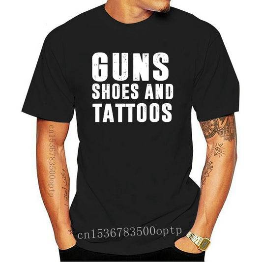 New Men t shirt Guns Shoes And Tattoos Women t-shirt