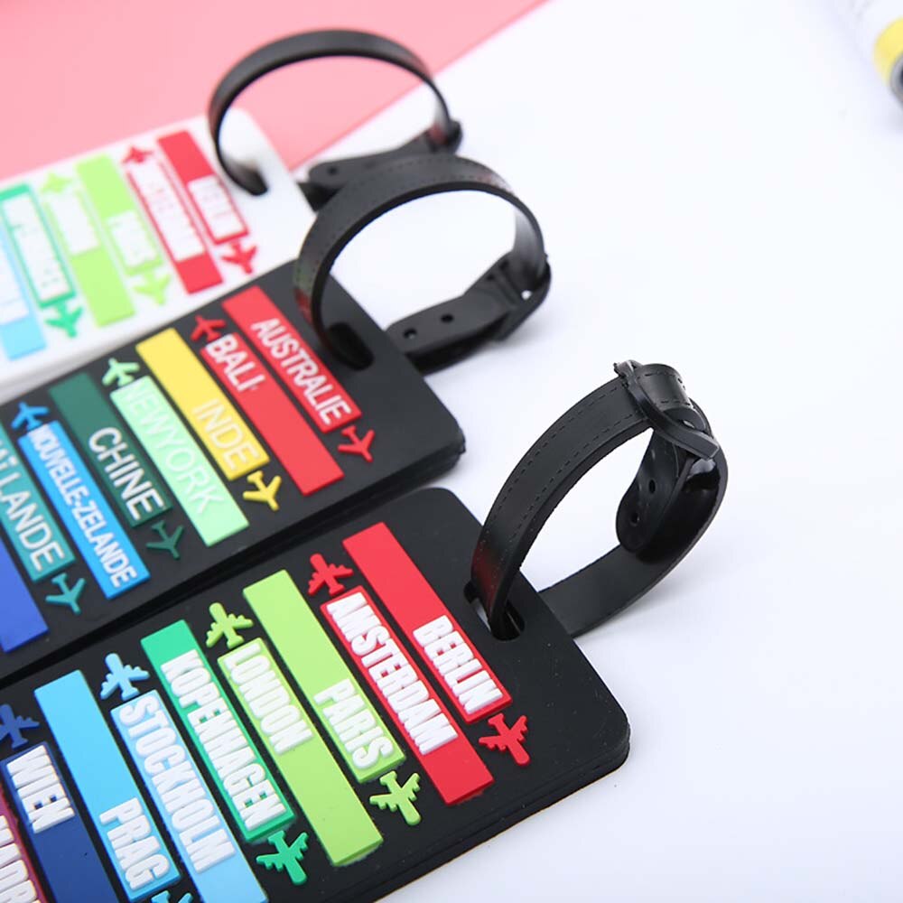 ISKYBOB Suitcase Luggage Portable Tags Identifier Label ID Address Holder Protection Cover Luggage Tag Travel Accessories New