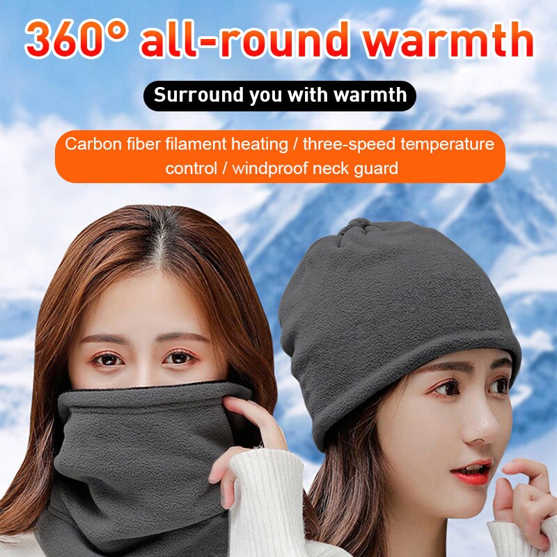 New 2020 Winter Scarf Heated Scarf USB Women Men Heating Scarf Couple Scarf Neckerchief Plush Collar Scarves