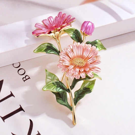 Daisy Flower Enamel Pin Women's Pins And Brooches Fashion Brooch Weddings Bouquet Clothes Jewelry Accessories Gift For Women