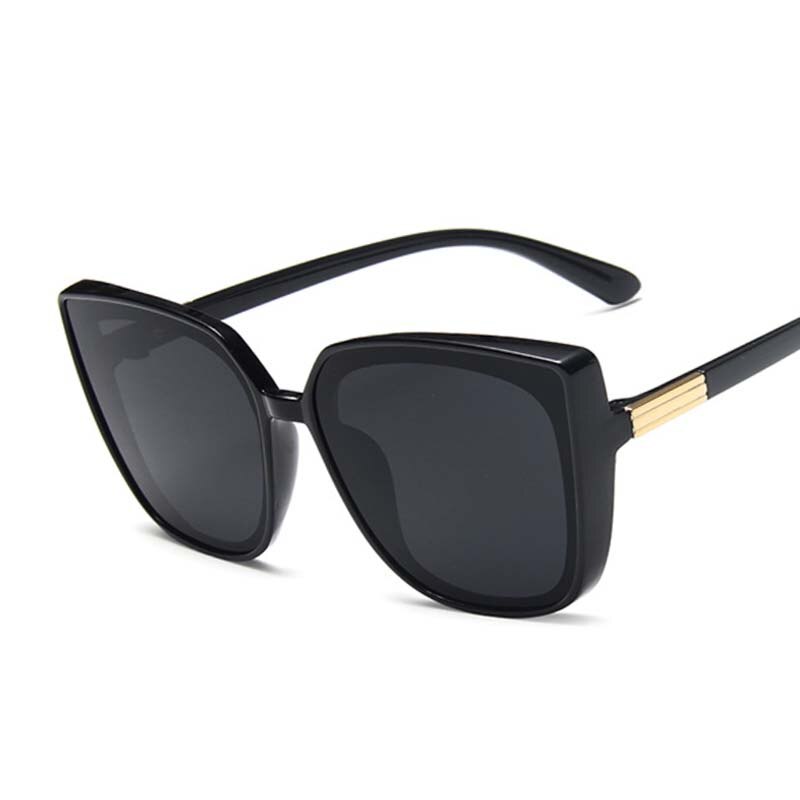 Fashion Cat Eye Sunglasses Women Retro Brand Designer Sun Glasses Female Big Frame Vintage Black Mirror Oculos De Sol Feminino 