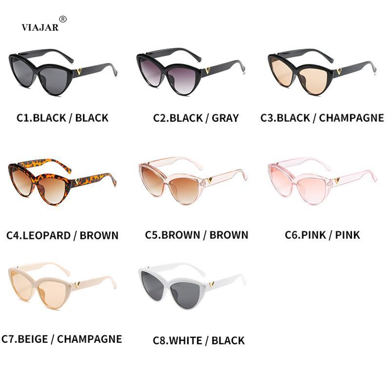 Vintage Fashion Cat Eye Sunglasses For Women 2021 Retro Luxury V Sun Glasses Men Jelly Summer Sunglasses óculos gafas de sol