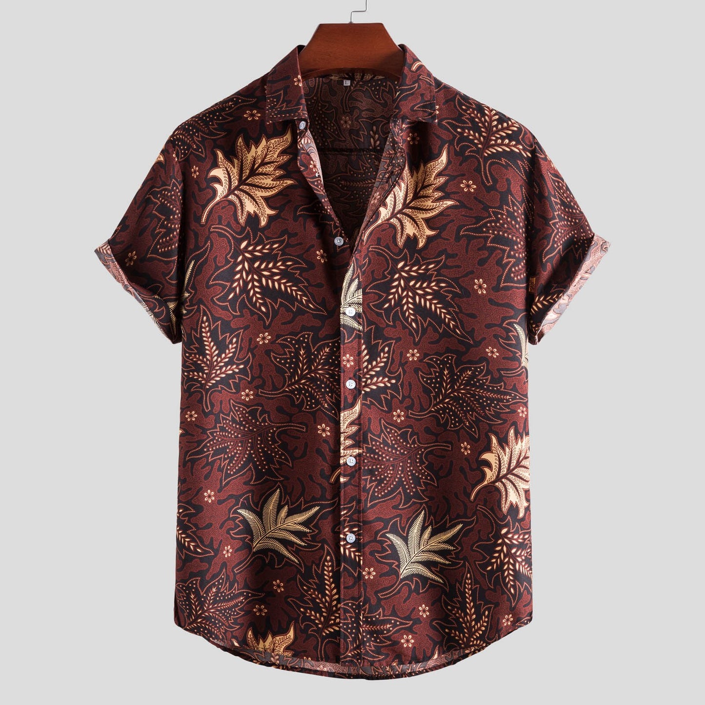 Summer Hawaiian Shirts Mens Lapel Casual Harajuku Button Short Sleeve Camisas Hombre 2021 Fashion Streetwear Hawaiian Shirts