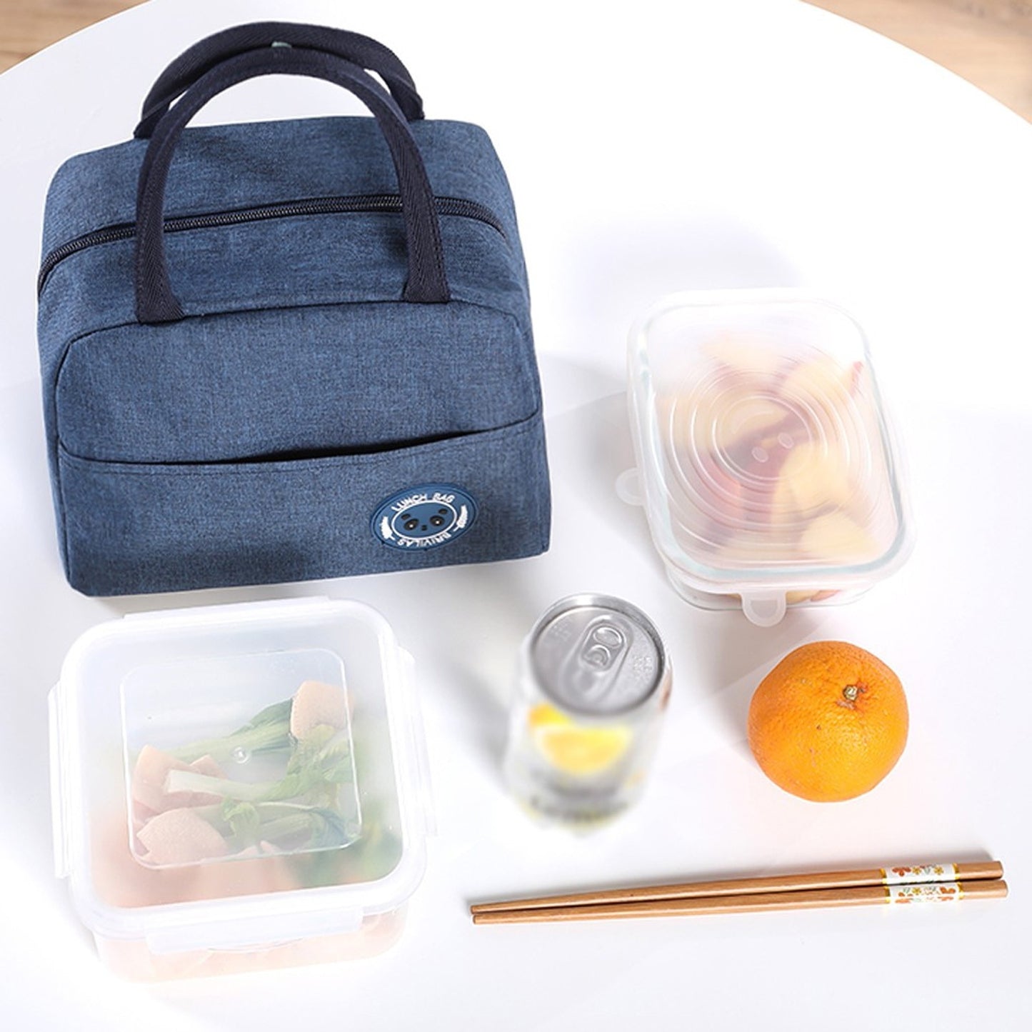 Functional Pattern Cooler Lunch Box Portable Insulated Canvas Lunch Bag Thermal Food Picnic Lunch Bags For Women Kids