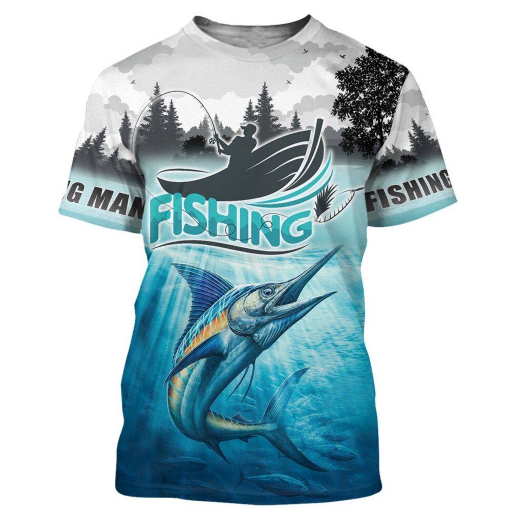 New Fashion T-shirt Trout Fishing Series 3D Printing Unisex Casual T-shirt Hip Hop Fun Street Sports Top