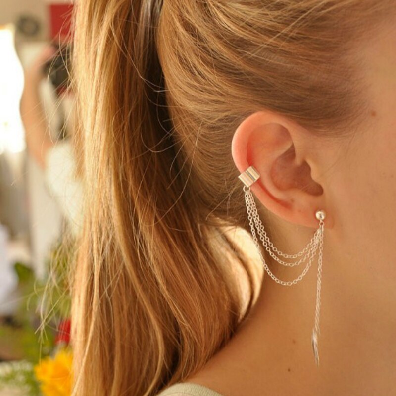 (1pcs) Earrings Fashion Jewelry Imitation Pearl Earrings For Women Long Tassel Earrings Chain Brincos Women Oorbellen Wholesale