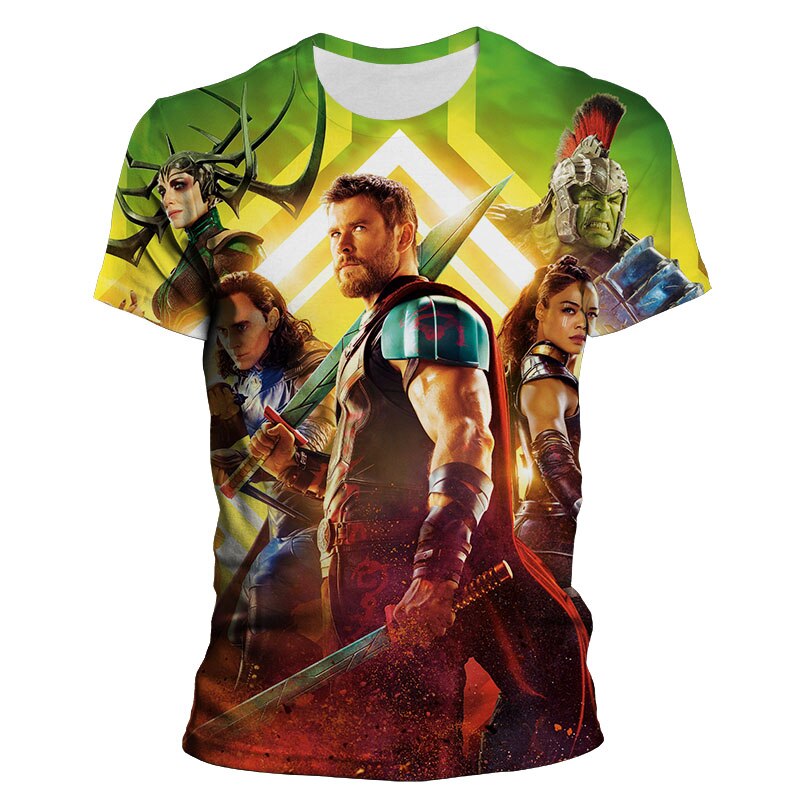 Thor Men's T-shirt Marvel Super Hero 3D Print Casual Summer T Shirt For Boy Girl Kids Streetwear Women Oversized Tee Tops