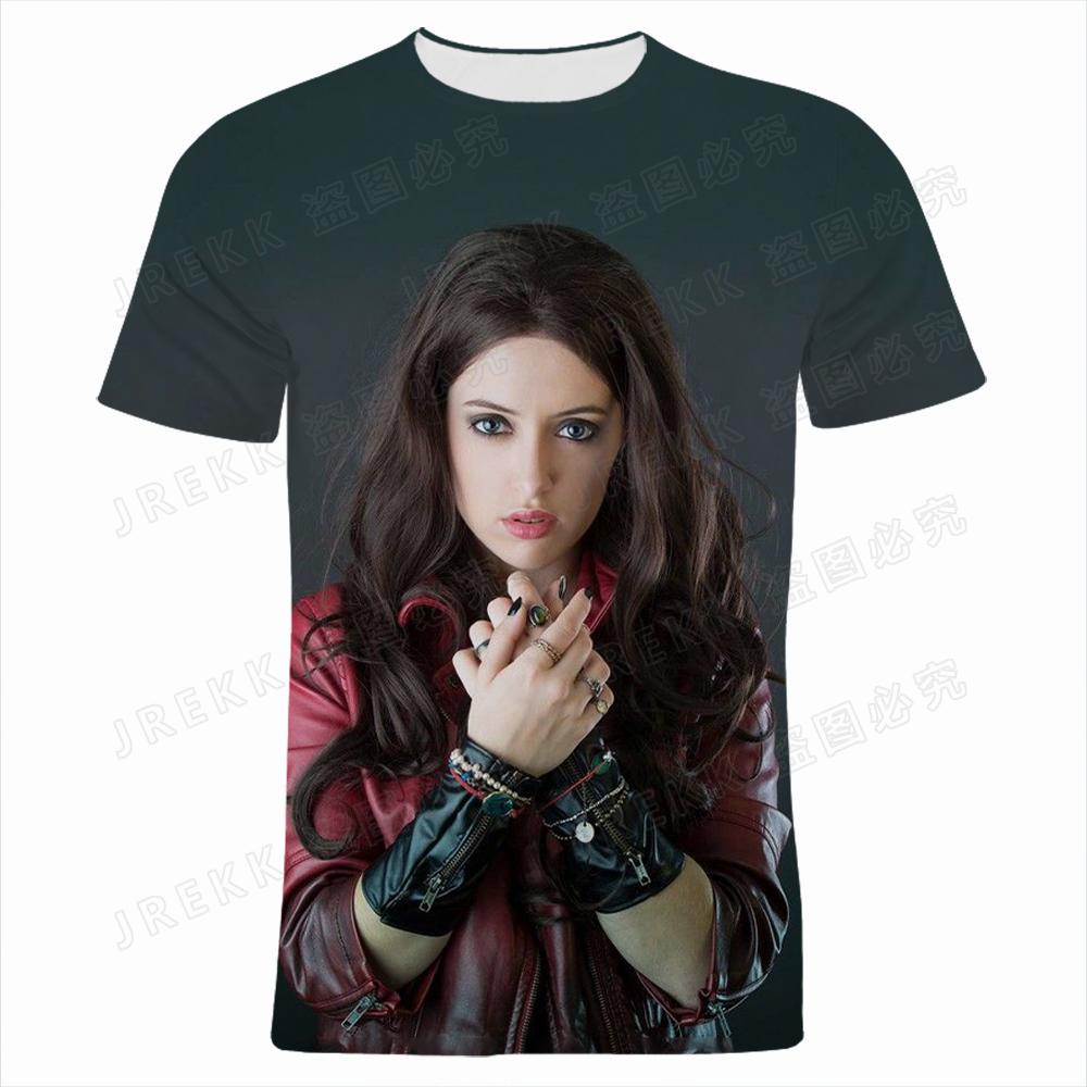 Scarlet Witch Graphic T Shirts For Men Casual Summer Cool Women Clothing Marvel 3D Print Short Sleeve Children Tee Shirt