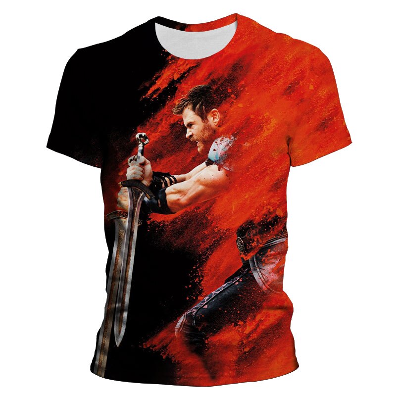 Thor Men's T-shirt Marvel Super Hero 3D Print Casual Summer T Shirt For Boy Girl Kids Streetwear Women Oversized Tee Tops