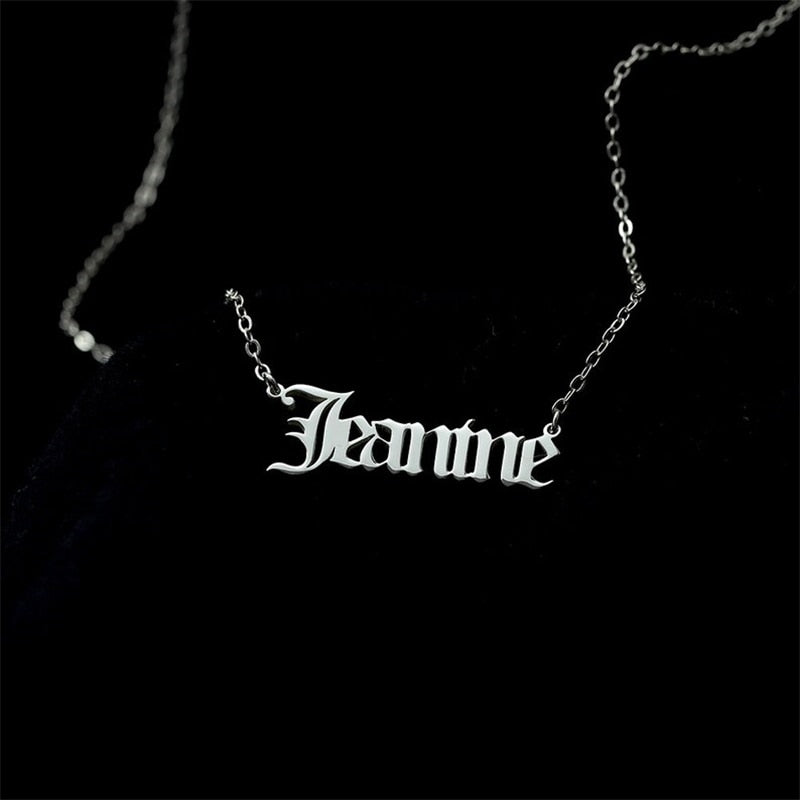 Custom Handwritten Name Necklace for Women Personalized Signature Nameplate Necklace Custom Stainless Steel Choker Necklace
