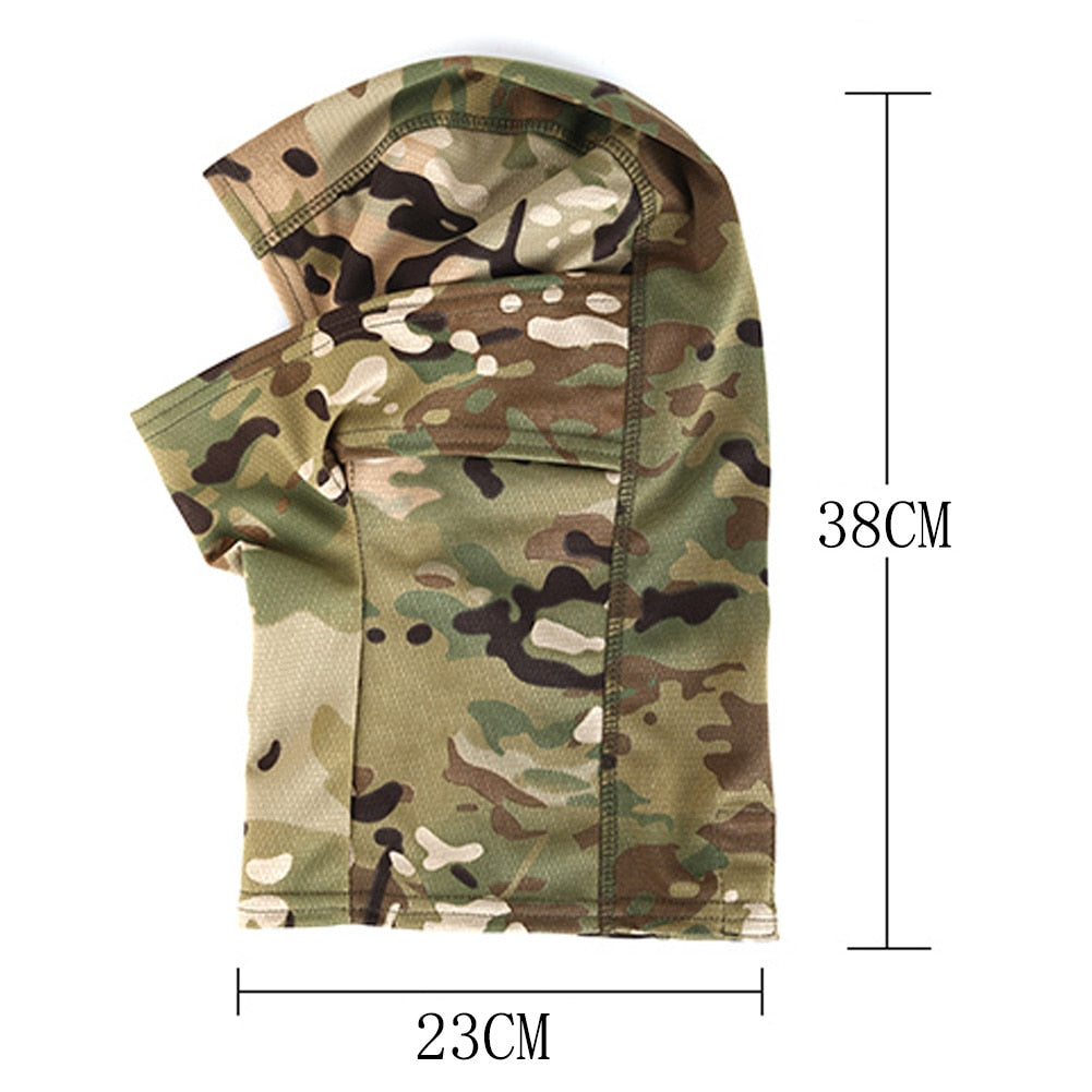 Camouflage Outdoor Cycling Hunting Hood Protection Balaclava Head Face Cover military bandana men neck warmer for camping